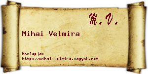 Mihai Velmira névjegykártya